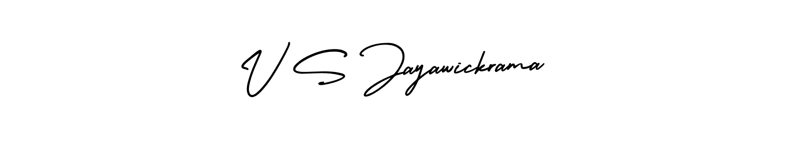 Also You can easily find your signature by using the search form. We will create V S Jayawickrama name handwritten signature images for you free of cost using AmerikaSignatureDemo-Regular sign style. V S Jayawickrama signature style 3 images and pictures png