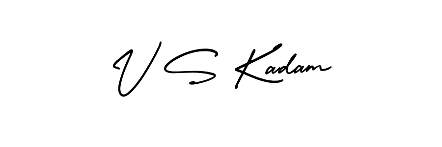 Create a beautiful signature design for name V S Kadam. With this signature (AmerikaSignatureDemo-Regular) fonts, you can make a handwritten signature for free. V S Kadam signature style 3 images and pictures png