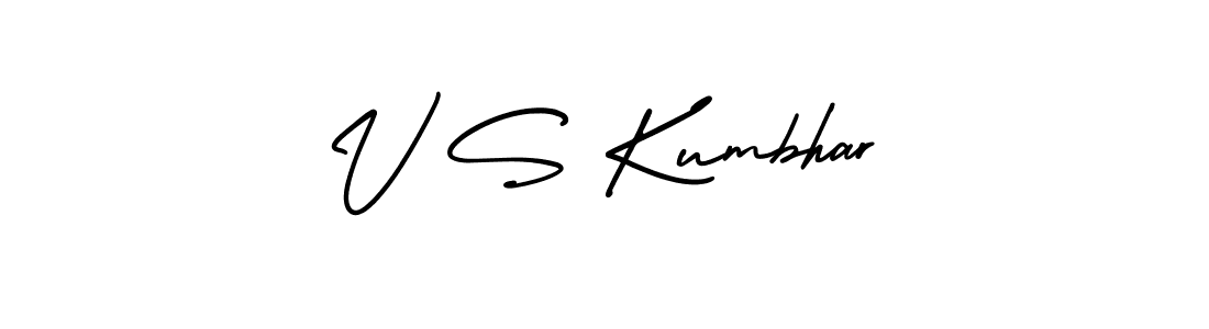 V S Kumbhar stylish signature style. Best Handwritten Sign (AmerikaSignatureDemo-Regular) for my name. Handwritten Signature Collection Ideas for my name V S Kumbhar. V S Kumbhar signature style 3 images and pictures png