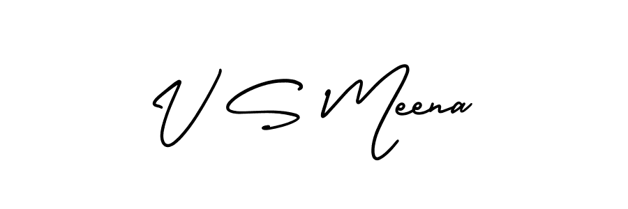 This is the best signature style for the V S Meena name. Also you like these signature font (AmerikaSignatureDemo-Regular). Mix name signature. V S Meena signature style 3 images and pictures png