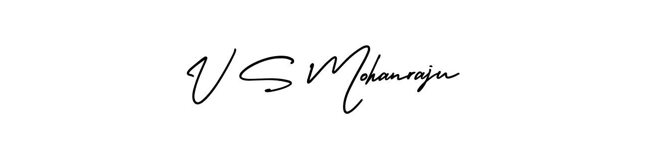 You should practise on your own different ways (AmerikaSignatureDemo-Regular) to write your name (V S Mohanraju) in signature. don't let someone else do it for you. V S Mohanraju signature style 3 images and pictures png