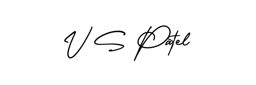 This is the best signature style for the V S Patel name. Also you like these signature font (AmerikaSignatureDemo-Regular). Mix name signature. V S Patel signature style 3 images and pictures png