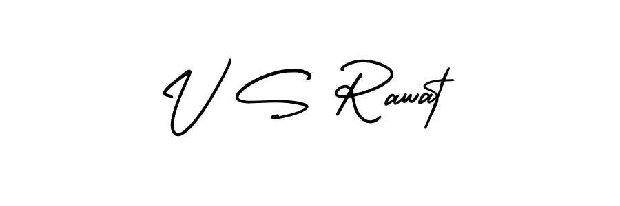 How to make V S Rawat signature? AmerikaSignatureDemo-Regular is a professional autograph style. Create handwritten signature for V S Rawat name. V S Rawat signature style 3 images and pictures png