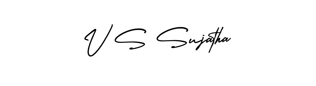 Make a short V S Sujatha signature style. Manage your documents anywhere anytime using AmerikaSignatureDemo-Regular. Create and add eSignatures, submit forms, share and send files easily. V S Sujatha signature style 3 images and pictures png