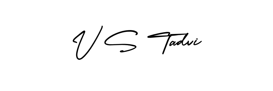 if you are searching for the best signature style for your name V S Tadvi. so please give up your signature search. here we have designed multiple signature styles  using AmerikaSignatureDemo-Regular. V S Tadvi signature style 3 images and pictures png