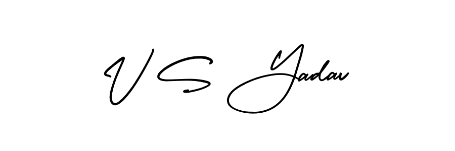 Similarly AmerikaSignatureDemo-Regular is the best handwritten signature design. Signature creator online .You can use it as an online autograph creator for name V S Yadav. V S Yadav signature style 3 images and pictures png