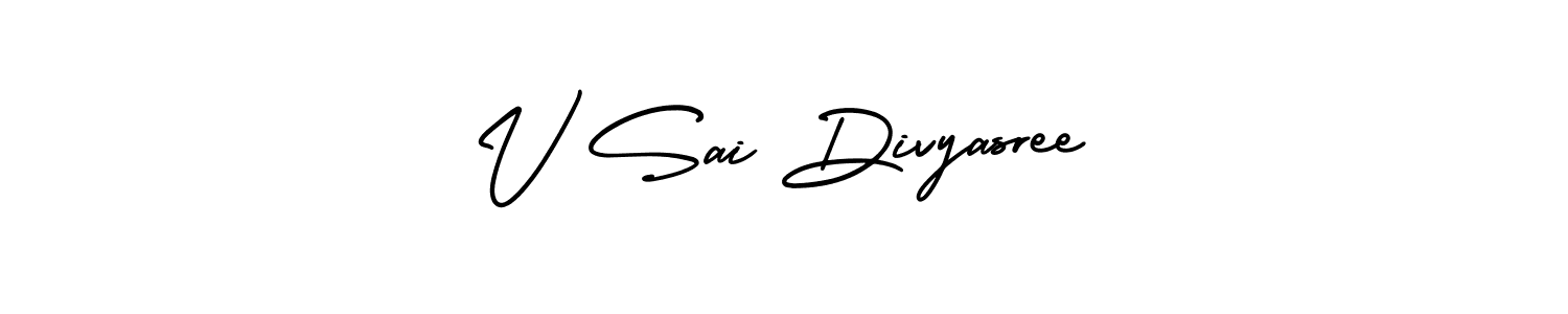 AmerikaSignatureDemo-Regular is a professional signature style that is perfect for those who want to add a touch of class to their signature. It is also a great choice for those who want to make their signature more unique. Get V Sai Divyasree name to fancy signature for free. V Sai Divyasree signature style 3 images and pictures png