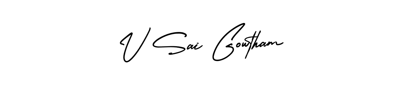 How to Draw V Sai Gowtham signature style? AmerikaSignatureDemo-Regular is a latest design signature styles for name V Sai Gowtham. V Sai Gowtham signature style 3 images and pictures png