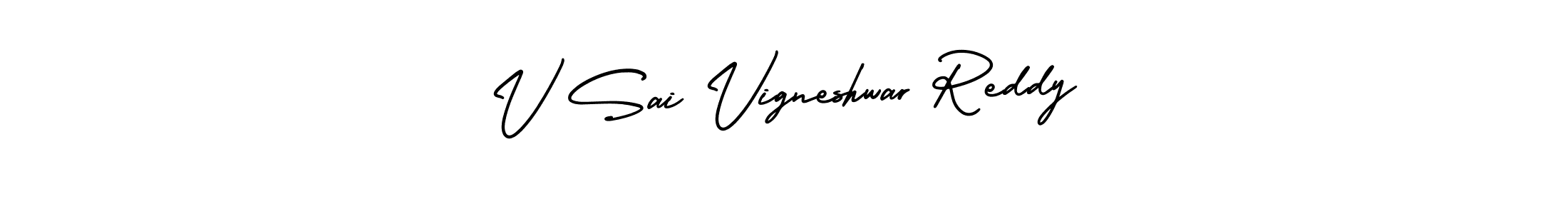 Create a beautiful signature design for name V Sai Vigneshwar Reddy. With this signature (AmerikaSignatureDemo-Regular) fonts, you can make a handwritten signature for free. V Sai Vigneshwar Reddy signature style 3 images and pictures png