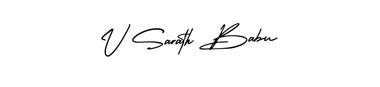 Make a beautiful signature design for name V Sarath Babu. With this signature (AmerikaSignatureDemo-Regular) style, you can create a handwritten signature for free. V Sarath Babu signature style 3 images and pictures png