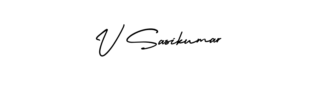 V Sasikumar stylish signature style. Best Handwritten Sign (AmerikaSignatureDemo-Regular) for my name. Handwritten Signature Collection Ideas for my name V Sasikumar. V Sasikumar signature style 3 images and pictures png