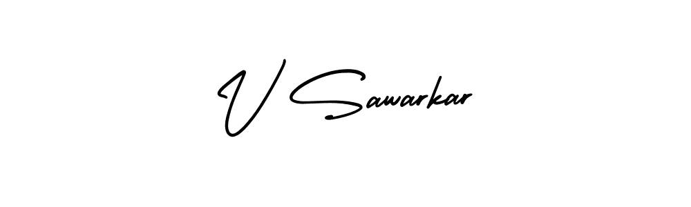 Create a beautiful signature design for name V Sawarkar. With this signature (AmerikaSignatureDemo-Regular) fonts, you can make a handwritten signature for free. V Sawarkar signature style 3 images and pictures png