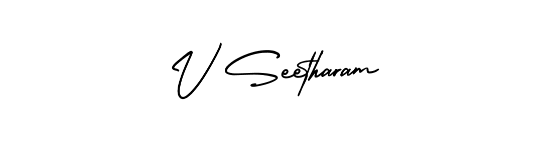 How to Draw V Seetharam signature style? AmerikaSignatureDemo-Regular is a latest design signature styles for name V Seetharam. V Seetharam signature style 3 images and pictures png