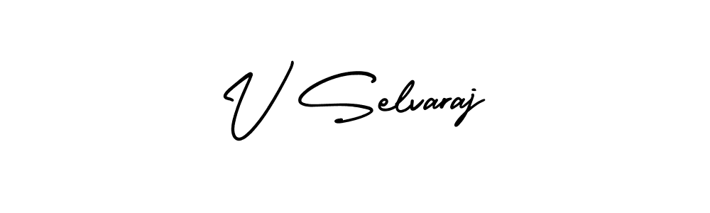 How to make V Selvaraj signature? AmerikaSignatureDemo-Regular is a professional autograph style. Create handwritten signature for V Selvaraj name. V Selvaraj signature style 3 images and pictures png