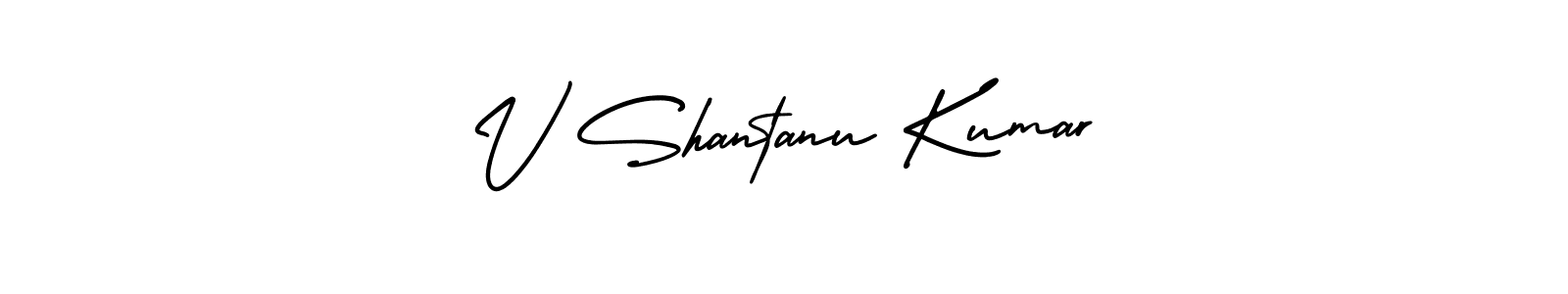 Design your own signature with our free online signature maker. With this signature software, you can create a handwritten (AmerikaSignatureDemo-Regular) signature for name V Shantanu Kumar. V Shantanu Kumar signature style 3 images and pictures png