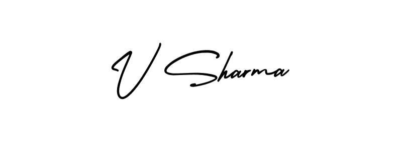 This is the best signature style for the V Sharma name. Also you like these signature font (AmerikaSignatureDemo-Regular). Mix name signature. V Sharma signature style 3 images and pictures png