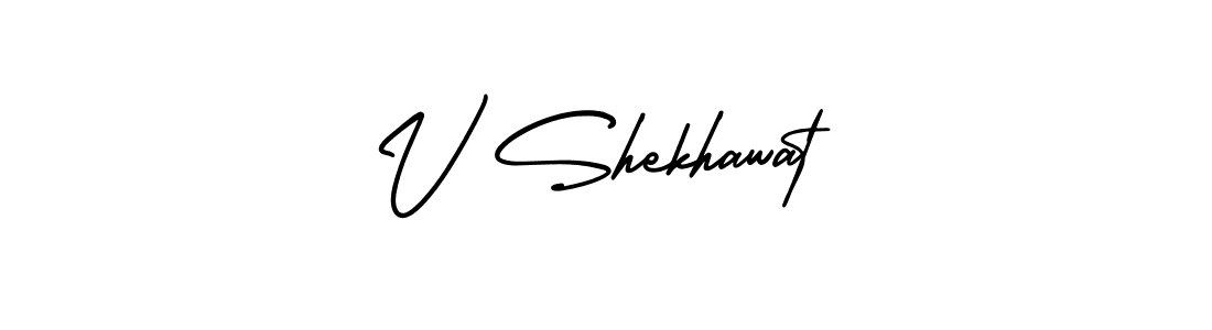 Also we have V Shekhawat name is the best signature style. Create professional handwritten signature collection using AmerikaSignatureDemo-Regular autograph style. V Shekhawat signature style 3 images and pictures png