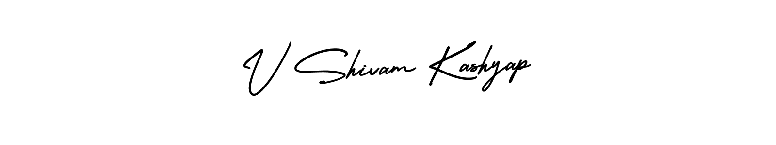 Create a beautiful signature design for name V Shivam Kashyap. With this signature (AmerikaSignatureDemo-Regular) fonts, you can make a handwritten signature for free. V Shivam Kashyap signature style 3 images and pictures png