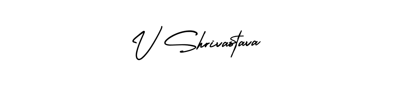 Make a beautiful signature design for name V Shrivastava. With this signature (AmerikaSignatureDemo-Regular) style, you can create a handwritten signature for free. V Shrivastava signature style 3 images and pictures png