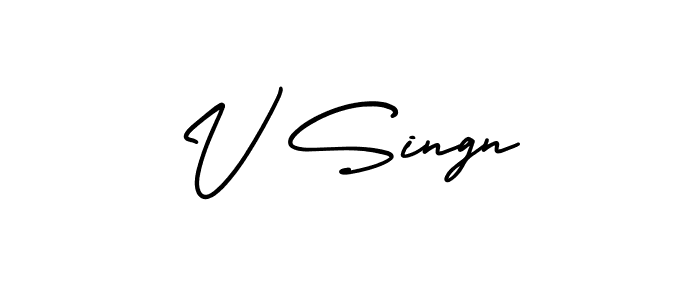 Design your own signature with our free online signature maker. With this signature software, you can create a handwritten (AmerikaSignatureDemo-Regular) signature for name V Singn. V Singn signature style 3 images and pictures png