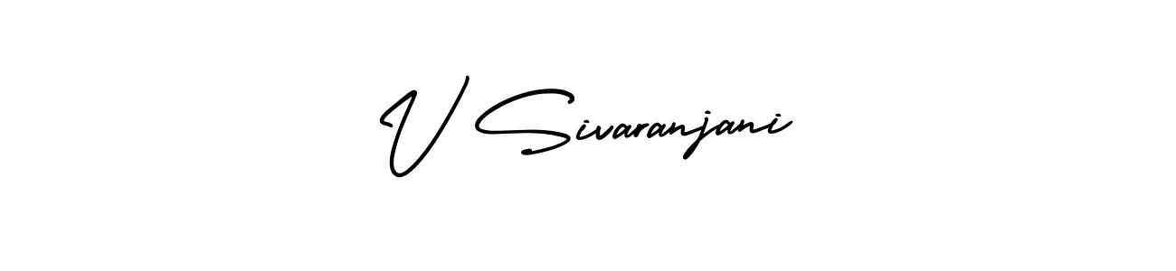 V Sivaranjani stylish signature style. Best Handwritten Sign (AmerikaSignatureDemo-Regular) for my name. Handwritten Signature Collection Ideas for my name V Sivaranjani. V Sivaranjani signature style 3 images and pictures png