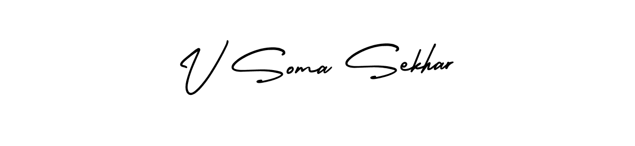 Make a beautiful signature design for name V Soma Sekhar. Use this online signature maker to create a handwritten signature for free. V Soma Sekhar signature style 3 images and pictures png