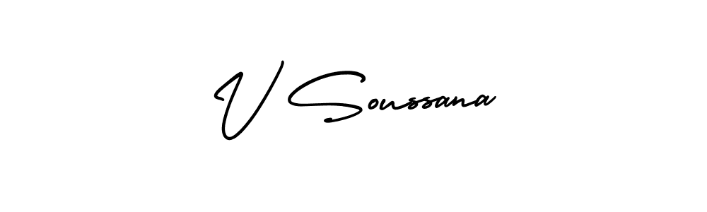 Best and Professional Signature Style for V Soussana. AmerikaSignatureDemo-Regular Best Signature Style Collection. V Soussana signature style 3 images and pictures png