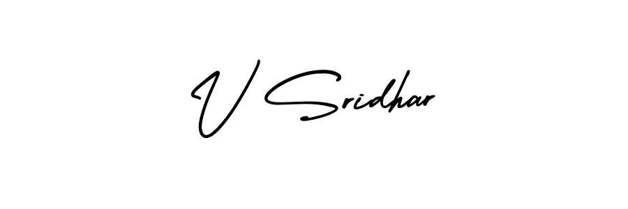 Make a beautiful signature design for name V Sridhar. With this signature (AmerikaSignatureDemo-Regular) style, you can create a handwritten signature for free. V Sridhar signature style 3 images and pictures png
