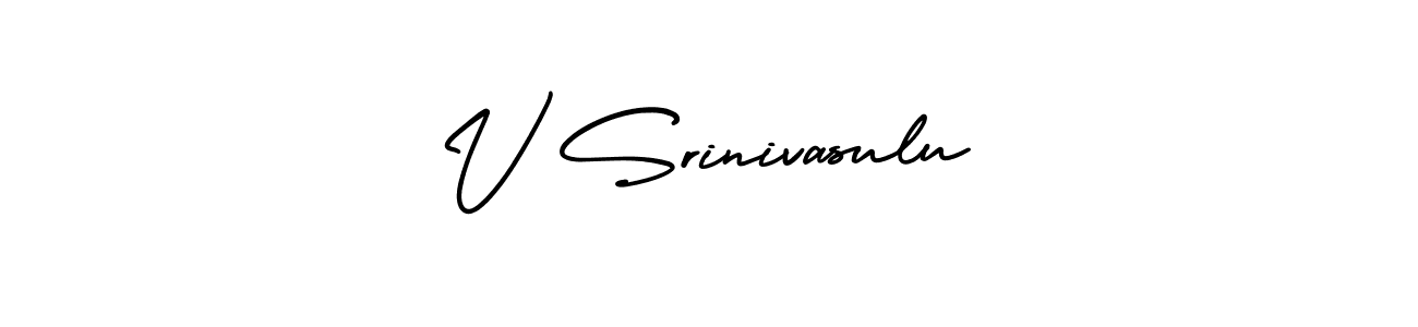 How to make V Srinivasulu signature? AmerikaSignatureDemo-Regular is a professional autograph style. Create handwritten signature for V Srinivasulu name. V Srinivasulu signature style 3 images and pictures png