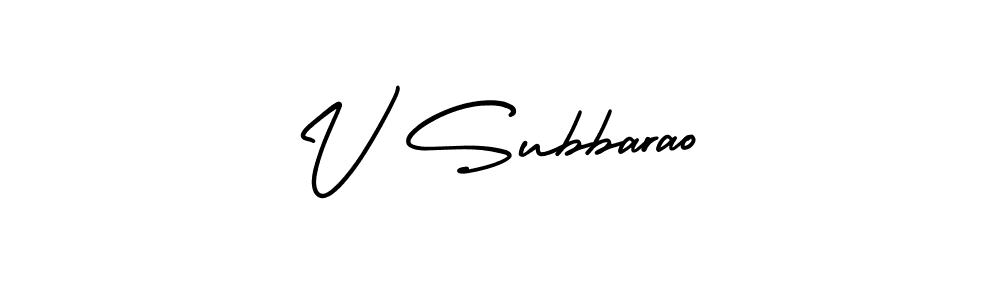 Create a beautiful signature design for name V Subbarao. With this signature (AmerikaSignatureDemo-Regular) fonts, you can make a handwritten signature for free. V Subbarao signature style 3 images and pictures png