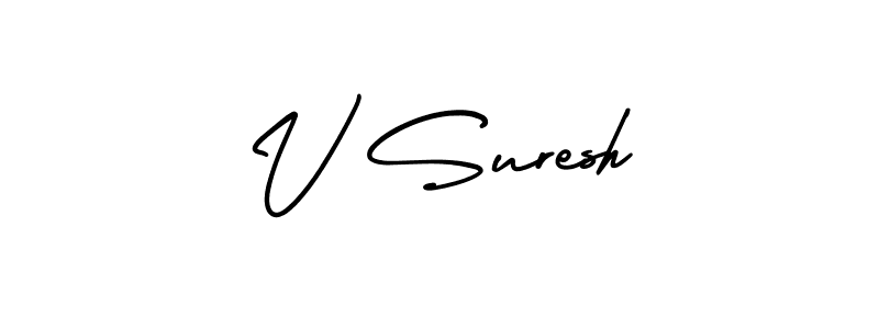 Make a beautiful signature design for name V Suresh. Use this online signature maker to create a handwritten signature for free. V Suresh signature style 3 images and pictures png