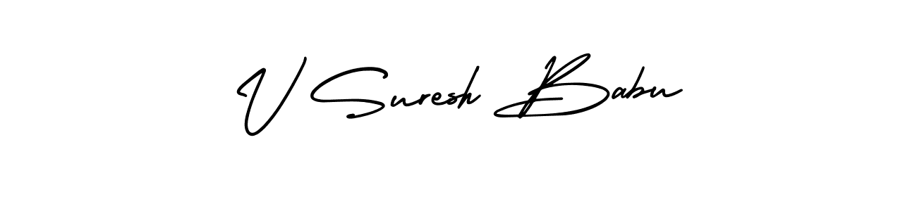 Make a short V Suresh Babu signature style. Manage your documents anywhere anytime using AmerikaSignatureDemo-Regular. Create and add eSignatures, submit forms, share and send files easily. V Suresh Babu signature style 3 images and pictures png