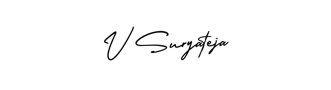 Make a short V Suryateja signature style. Manage your documents anywhere anytime using AmerikaSignatureDemo-Regular. Create and add eSignatures, submit forms, share and send files easily. V Suryateja signature style 3 images and pictures png
