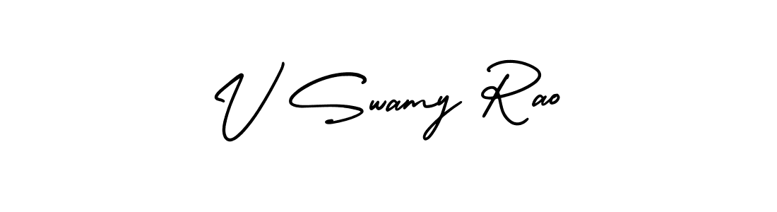 Also we have V Swamy Rao name is the best signature style. Create professional handwritten signature collection using AmerikaSignatureDemo-Regular autograph style. V Swamy Rao signature style 3 images and pictures png