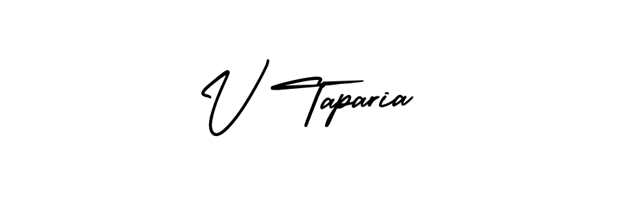 if you are searching for the best signature style for your name V Taparia. so please give up your signature search. here we have designed multiple signature styles  using AmerikaSignatureDemo-Regular. V Taparia signature style 3 images and pictures png