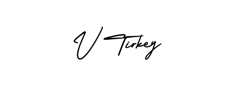 Make a beautiful signature design for name V Tirkey. Use this online signature maker to create a handwritten signature for free. V Tirkey signature style 3 images and pictures png