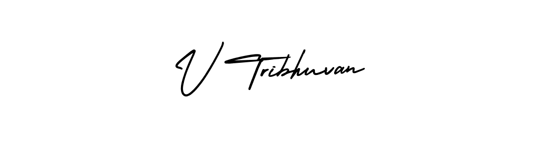 Design your own signature with our free online signature maker. With this signature software, you can create a handwritten (AmerikaSignatureDemo-Regular) signature for name V Tribhuvan. V Tribhuvan signature style 3 images and pictures png