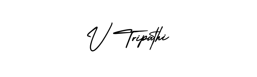 Design your own signature with our free online signature maker. With this signature software, you can create a handwritten (AmerikaSignatureDemo-Regular) signature for name V Tripathi. V Tripathi signature style 3 images and pictures png