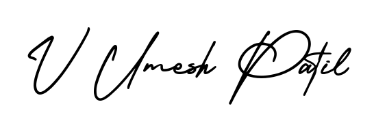 Personalize your online presence with V Umesh Patil signature rendered in elegant AmerikaSignatureDemo-Regular font. Great for website footers and blogs. V Umesh Patil signature style 3 images and pictures png