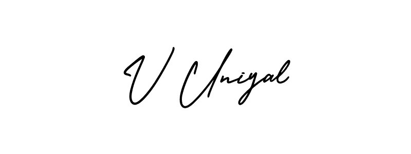 Once you've used our free online signature maker to create your best signature AmerikaSignatureDemo-Regular style, it's time to enjoy all of the benefits that V Uniyal name signing documents. V Uniyal signature style 3 images and pictures png