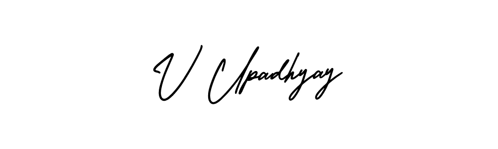 Also we have V Upadhyay name is the best signature style. Create professional handwritten signature collection using AmerikaSignatureDemo-Regular autograph style. V Upadhyay signature style 3 images and pictures png