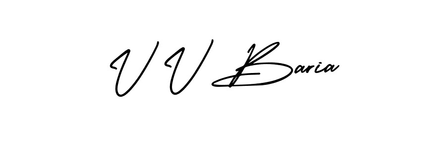 Check out images of Autograph of V V Baria name. Actor V V Baria Signature Style. AmerikaSignatureDemo-Regular is a professional sign style online. V V Baria signature style 3 images and pictures png