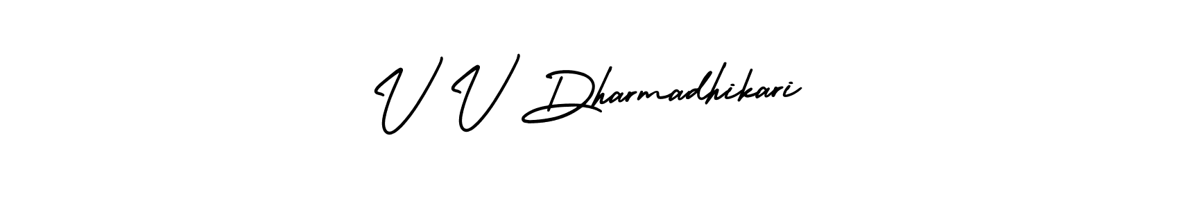It looks lik you need a new signature style for name V V Dharmadhikari. Design unique handwritten (AmerikaSignatureDemo-Regular) signature with our free signature maker in just a few clicks. V V Dharmadhikari signature style 3 images and pictures png