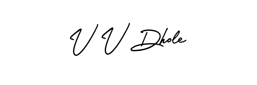 It looks lik you need a new signature style for name V V Dhole. Design unique handwritten (AmerikaSignatureDemo-Regular) signature with our free signature maker in just a few clicks. V V Dhole signature style 3 images and pictures png