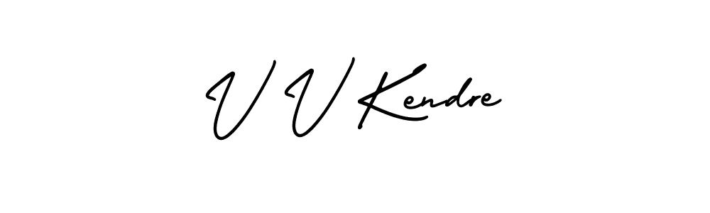 Design your own signature with our free online signature maker. With this signature software, you can create a handwritten (AmerikaSignatureDemo-Regular) signature for name V V Kendre. V V Kendre signature style 3 images and pictures png