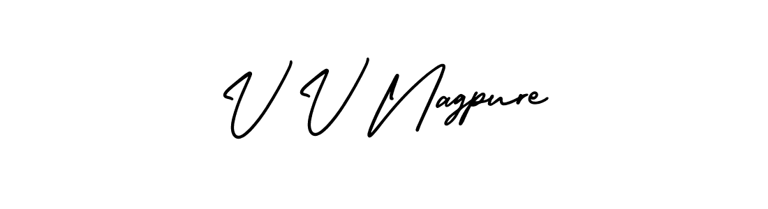 if you are searching for the best signature style for your name V V Nagpure. so please give up your signature search. here we have designed multiple signature styles  using AmerikaSignatureDemo-Regular. V V Nagpure signature style 3 images and pictures png