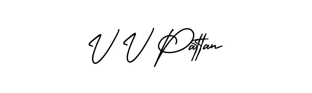 Design your own signature with our free online signature maker. With this signature software, you can create a handwritten (AmerikaSignatureDemo-Regular) signature for name V V Pattan. V V Pattan signature style 3 images and pictures png