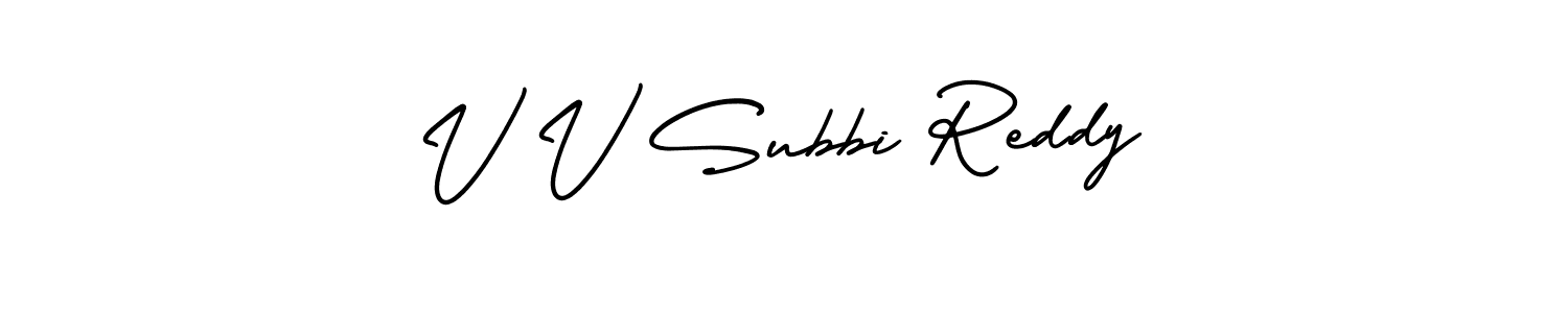 This is the best signature style for the V V Subbi Reddy name. Also you like these signature font (AmerikaSignatureDemo-Regular). Mix name signature. V V Subbi Reddy signature style 3 images and pictures png