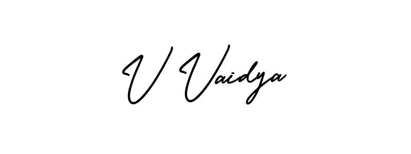 AmerikaSignatureDemo-Regular is a professional signature style that is perfect for those who want to add a touch of class to their signature. It is also a great choice for those who want to make their signature more unique. Get V Vaidya name to fancy signature for free. V Vaidya signature style 3 images and pictures png