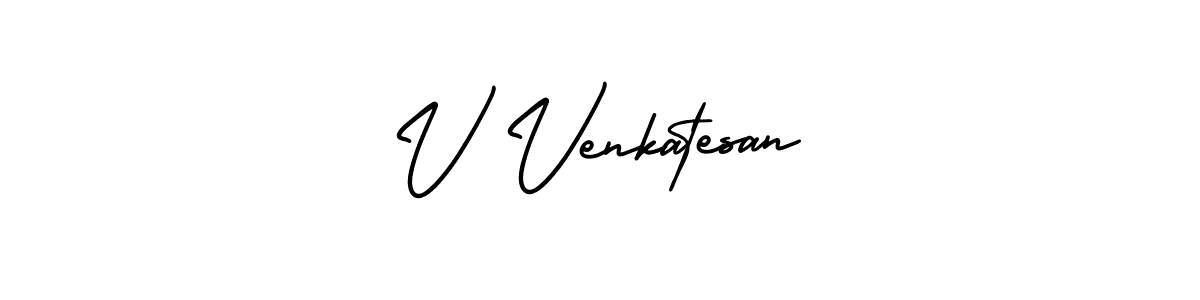 Make a beautiful signature design for name V Venkatesan. With this signature (AmerikaSignatureDemo-Regular) style, you can create a handwritten signature for free. V Venkatesan signature style 3 images and pictures png